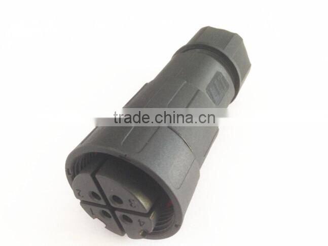 4 pole waterproof connector male socket with female plug cable to board connector