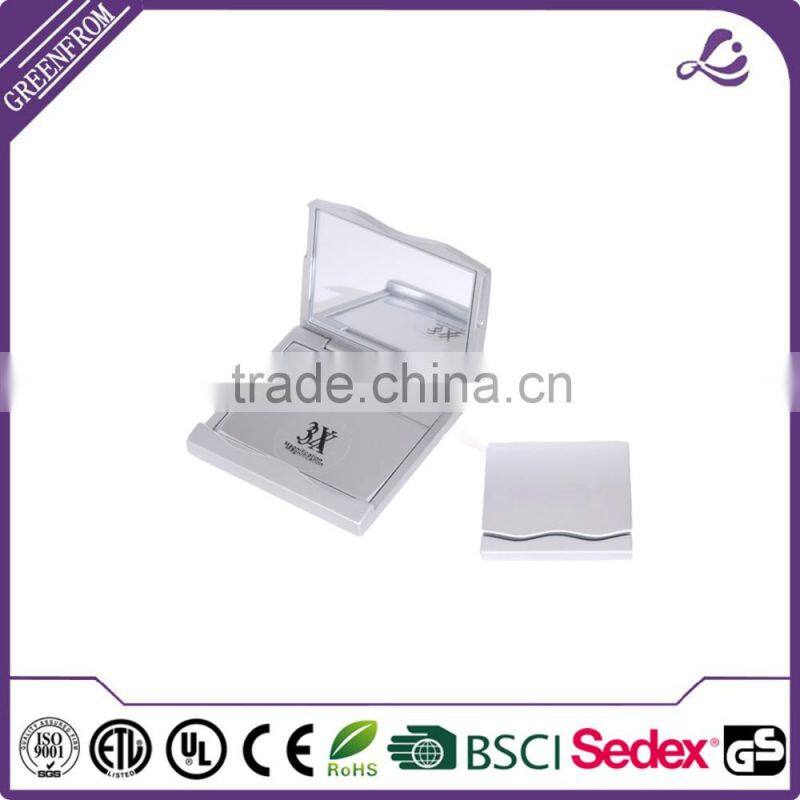 Brand new rubberized compact mirror plastic round compact mirror