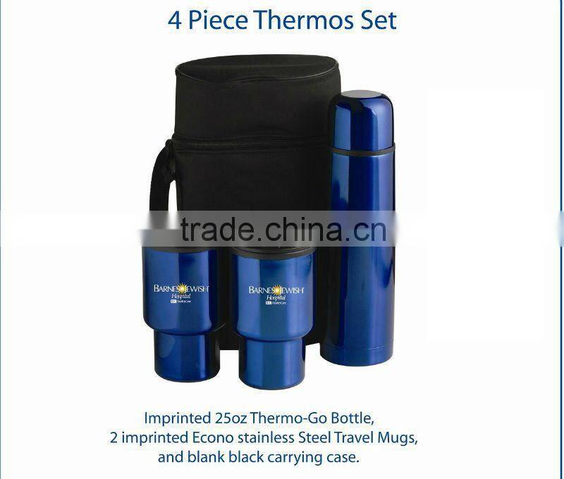 vacuum flask and stainless steel travel mug gift set