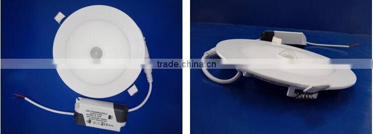 Ultra thin 4inch 6W PIR motion sensor led panel lamp