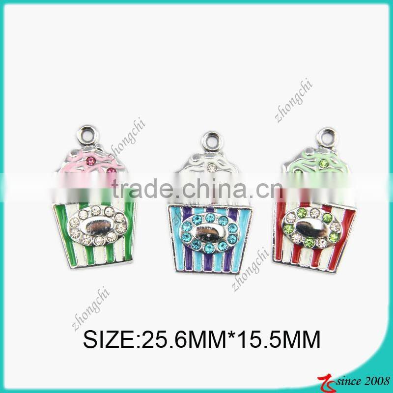 rose enamel lip stick charm