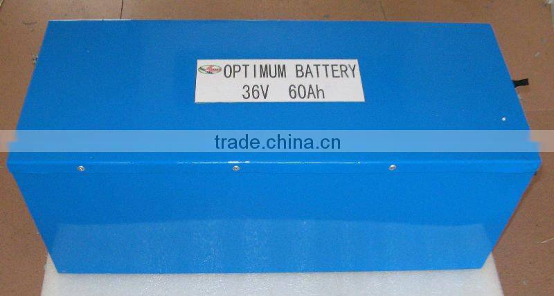 HEV/EV lithium iron phosphate battery pack of 36V-60Ah with suitable charger and case