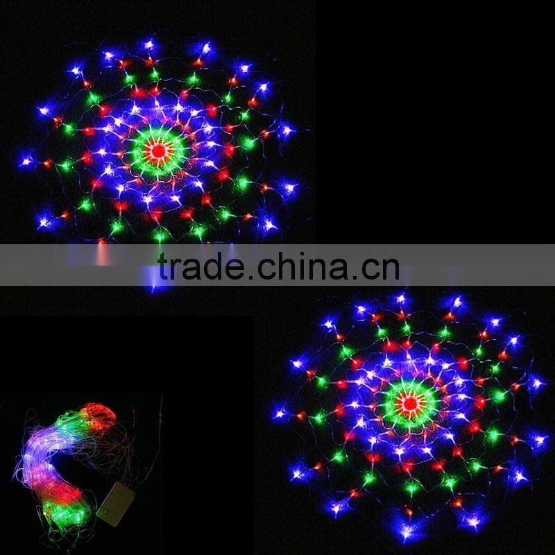 US/EU Plug 110V/220V Colorful RGB LED Light with 120 Leds Holiday Lighting LED Spider Net Light Party Wedding Christmas Lights