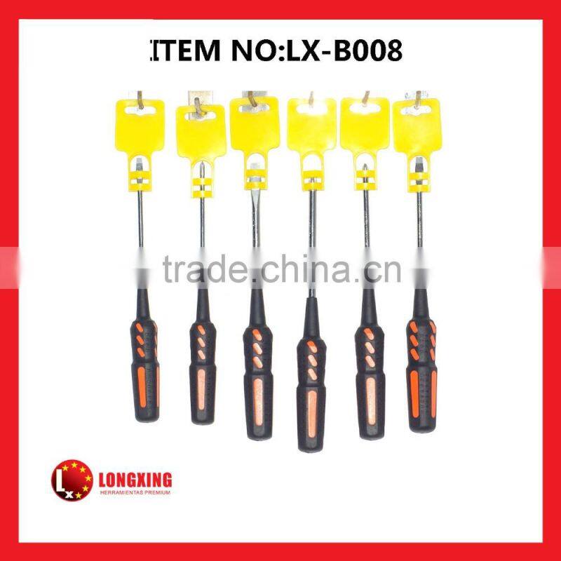 Factory Supply High quality Cr-V Screwdriver with rubber grip handle LX-b008
