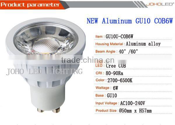 30 deam angle degree led gu10 6W COB gu10u