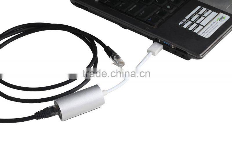 Factory Wholesale aluminum 3.0 usb hub to Gigabit Ethernet LAN Wired Network Adapter