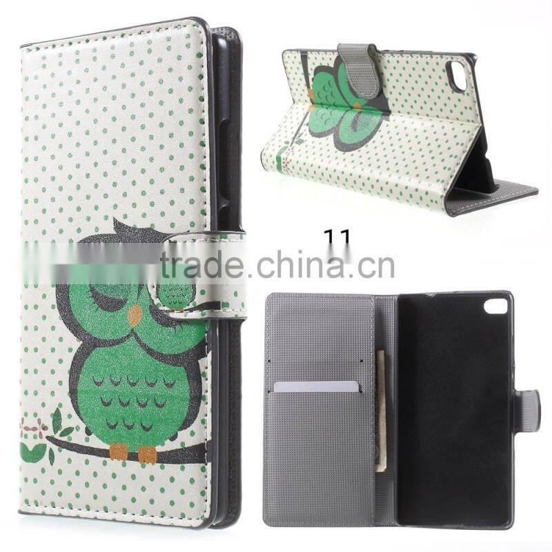 The series of restoring ancient ways Leather Cover for Huawei Ascend P8 with Card Slots,case for Huawei P8,case for Huawei P8