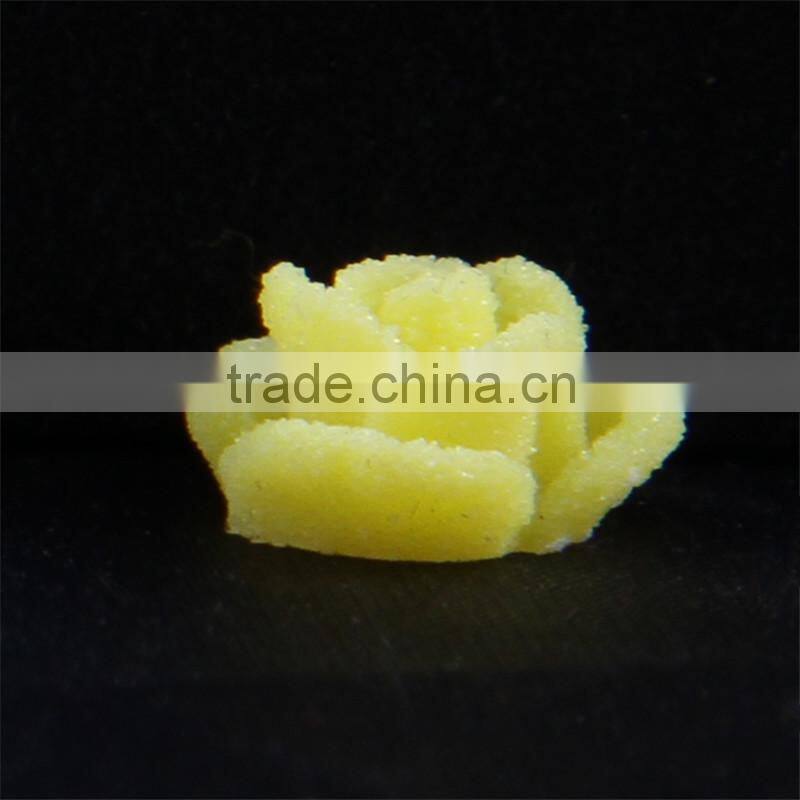 2016 matt finish flat back resins rose flowers candy color-zhiya factory