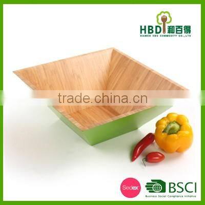 Green bamboo salad bowl