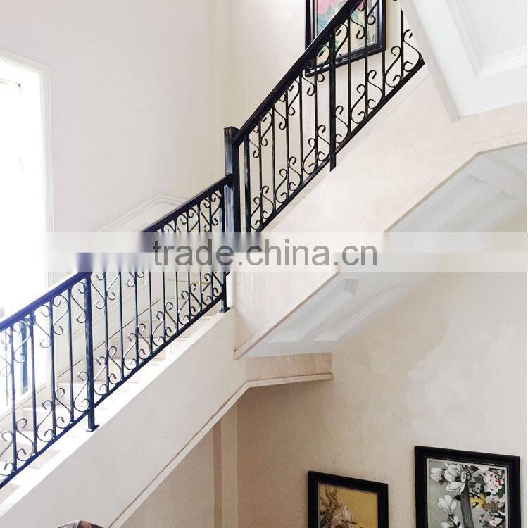 Top-selling wrought iron outdoor handrails for steps and black stair railing outdoor on alibaba online shopping