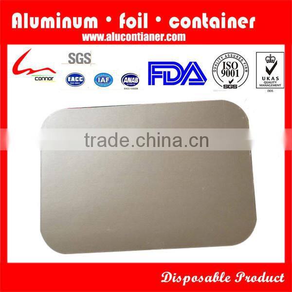 Rectangular Disposable Household Aluminum Foil Container Paper Lid