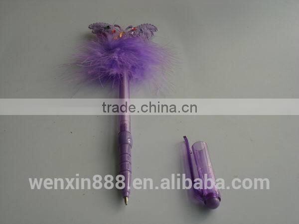 promotional butterfly shaped quill feather pen