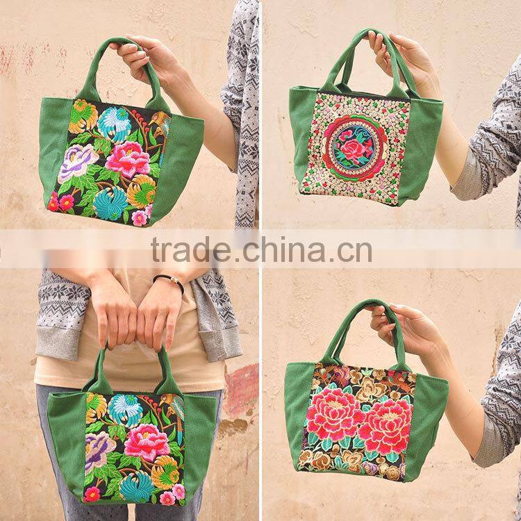 Cheap handbags in green new design China Tribal woman handbags