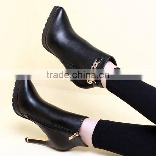 Women's designer shoes small size high heel boots winter ankle boots PQ4387