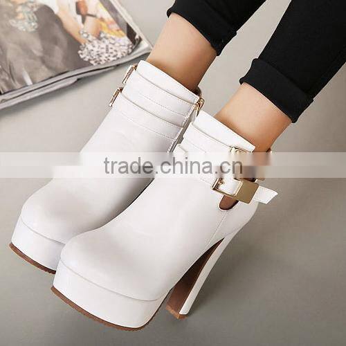 2016 Wholesale women ankle boots comfortable chunky heel boots PM3168