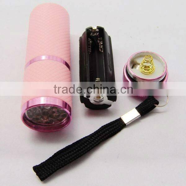 mini led light torch 9 led plastic torch