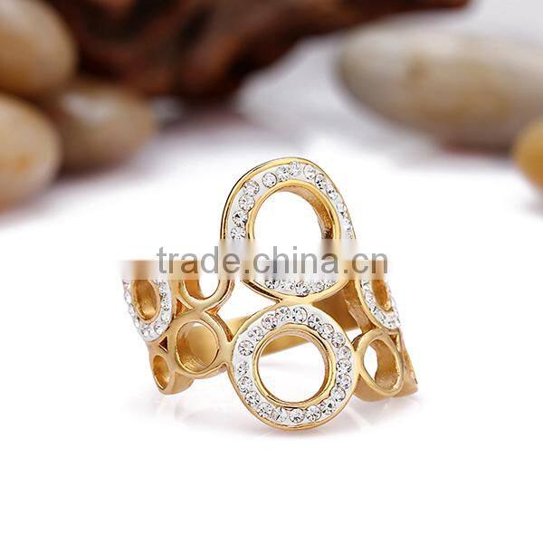 gold plated bronze finger ring designs for girls