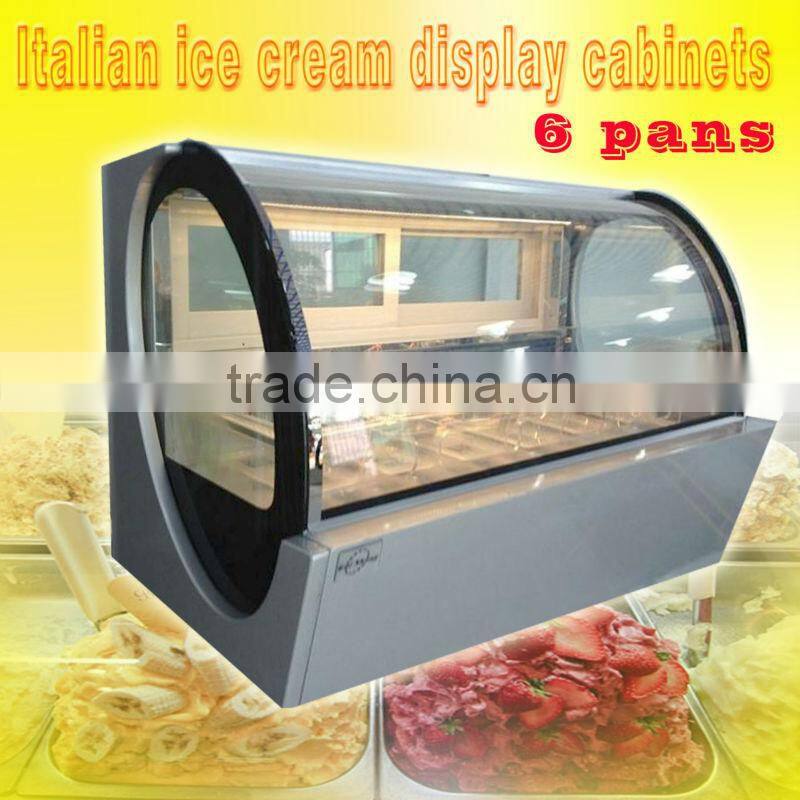 Table-top Ice cream Display Case with 6 pans