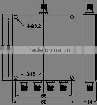 Power Divider/Splitter 4 Way