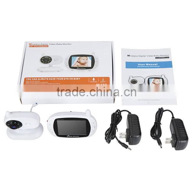 Baby Monitoring 3.5 Inch 2.4g Digital RF modulation LCD Screen Baby monitor with Night Vision