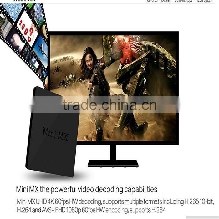 Original mini MX tv box Android 5.1 Dual Core 1G RAM 8G ROM WiFi KODI Fully Loaded Smart TV Box