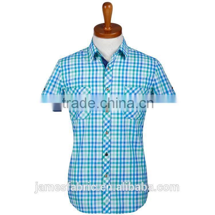 james 15/16 new developed colorful check poplin soft woven cotton fabric