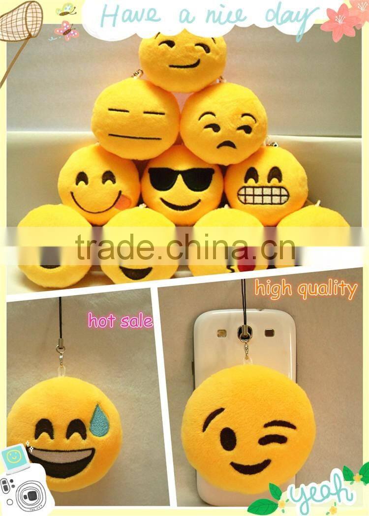 Wholesale fashion top quality lowest price items plush whatsapp emoji adornment