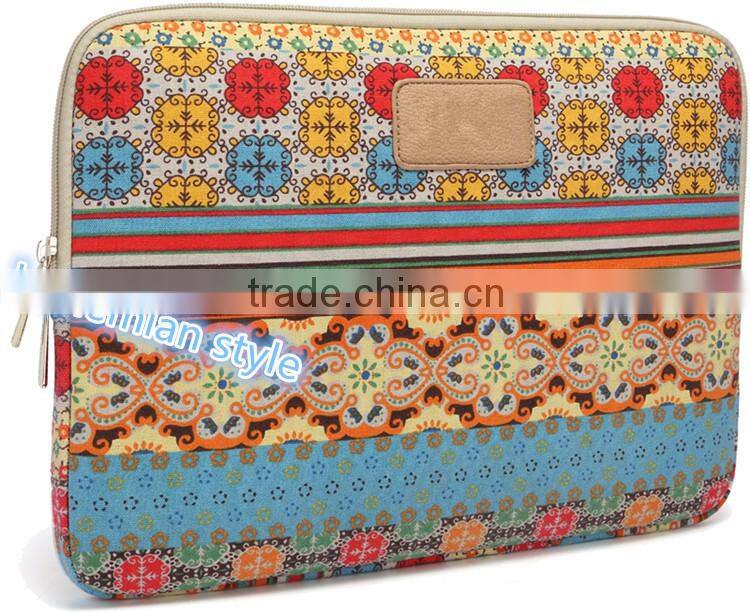 Top popular canvas laptop good protection innovational sublimation laptop sleeve for 8"-15"