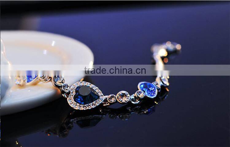 MYLOVE the heart of the ocean bracelet crystal hand chain