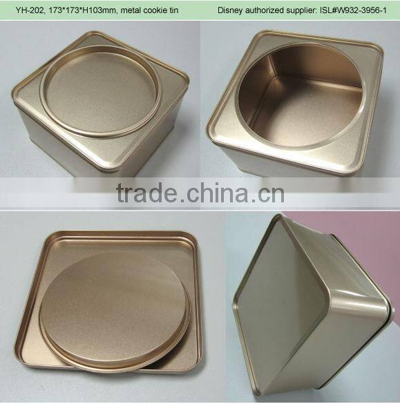 personalized simple tin container for food