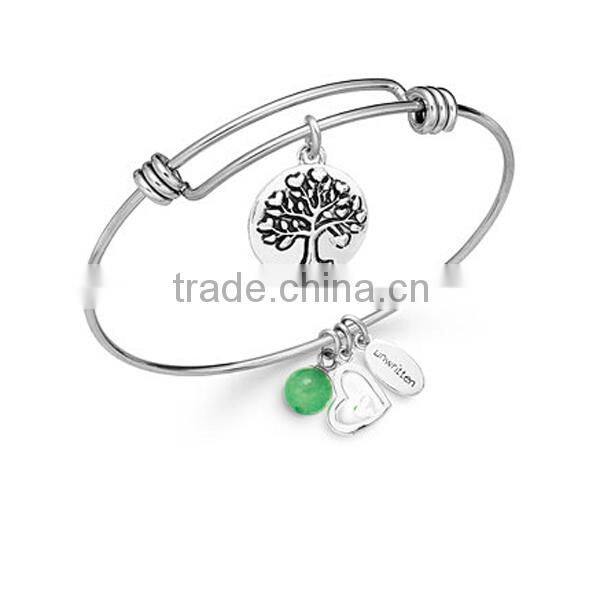 2015 journey stainless steel logo charm adventure bracelet