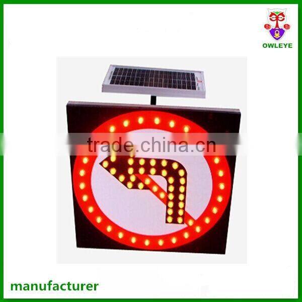 No pedestrian crossing solar powered led traffic signs