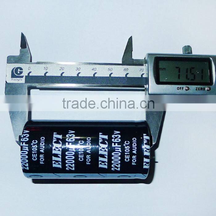 22000UF/63V 35*72 screw aluminium electrolytic capacitor