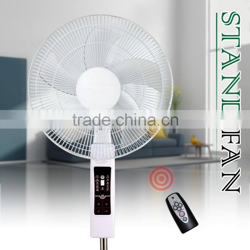 220V ABS stand fan round base electric fan supplier