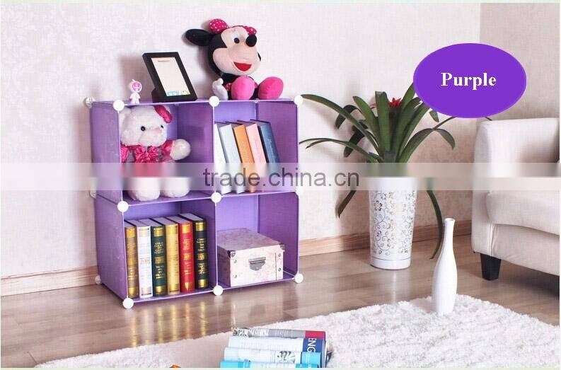 Red flower color kids bookcase with plastic material( FH-AL0017)