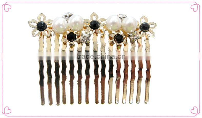 High quality blue rhinestone crystal hair comb