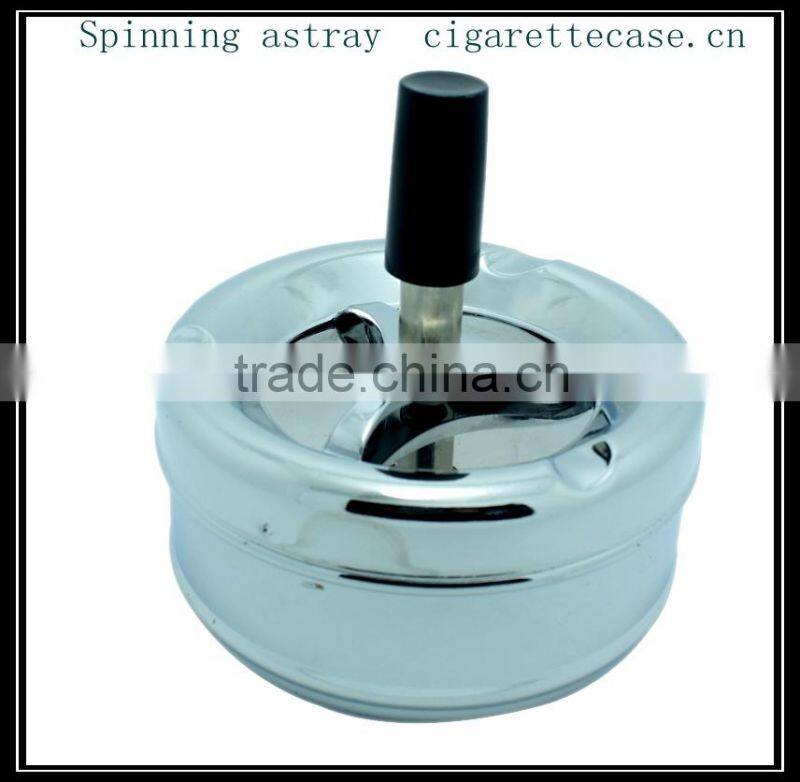 Metal spinning ashtray Dia 8cm cover plated botton painting
