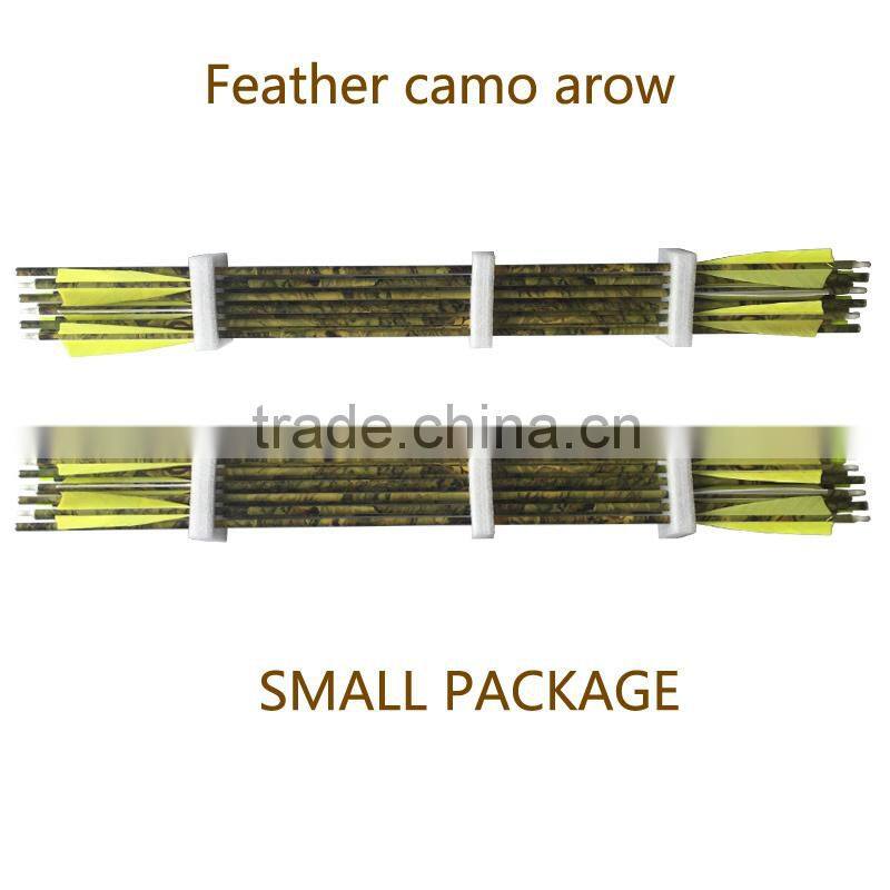 Camo carbon arrow for compound bow and archery arrow