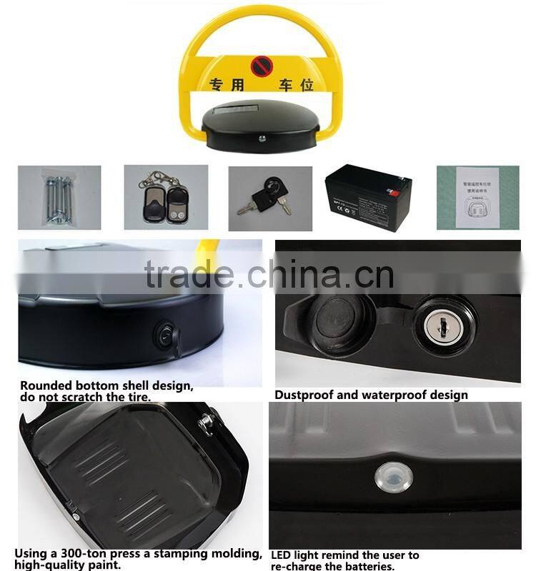 Collision Avoidance waterproof Solar remote control car parking lock