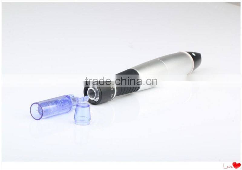 2015 electric derma pen, microneedle Dr.Pen with 12 needle cartridge