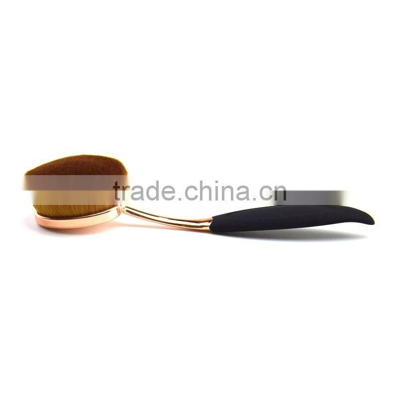 private label toothbrush shape single oval makeup brush beauty cosmetic