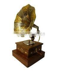 gramaphone , wooden gramaphone