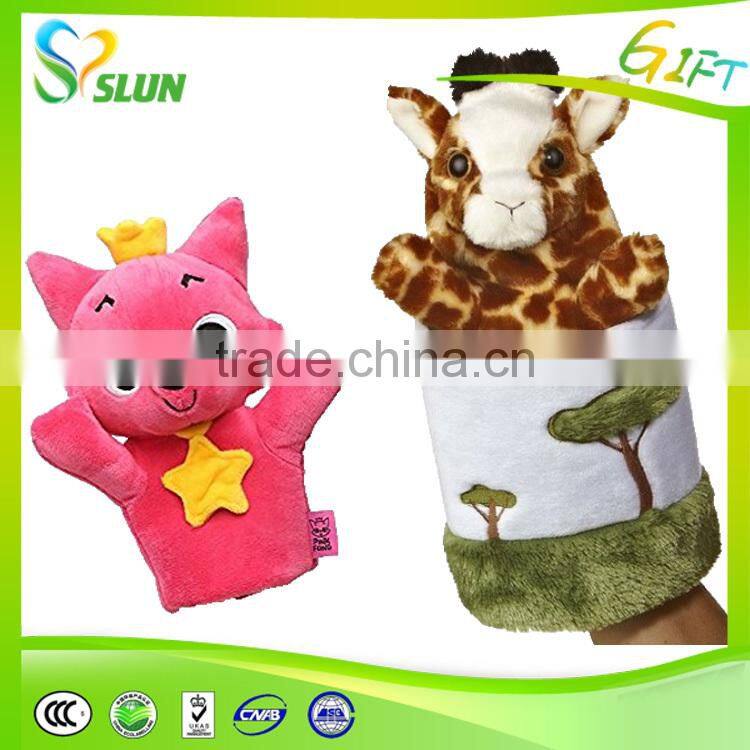 Hot sales custom childrens hand puppet cat plush toy for sale