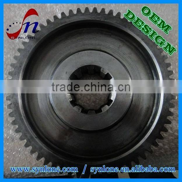 High quality precision-machined spline spur gear with 100% inspection