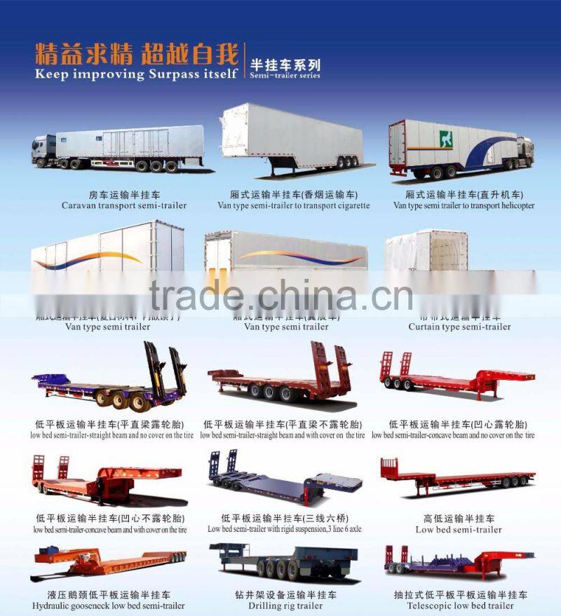 40Ton Low Loader Semi Trailers Light Loading Trailers