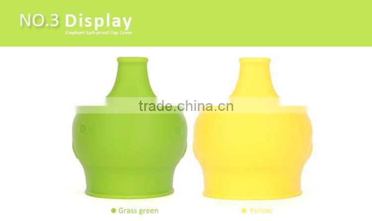 Kid product colorful leakproof food grade silicone sippy cup lid