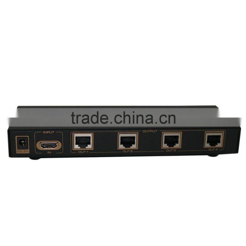 Best HDMI Splitter 1x4 by 2CAT Extend 60M full HD with four receiver (Support 3D)UK