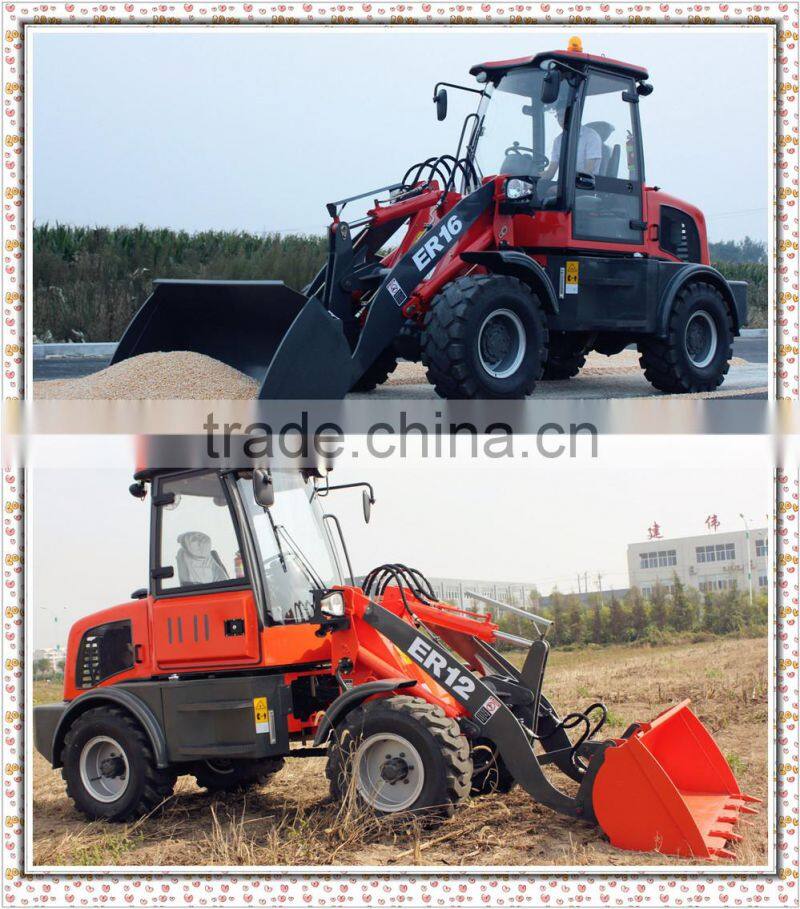 Everun Telescopic Wheel Loader ER1500 with Pallet Forks,Snow bucket