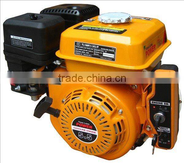 1/2C essence moteur 4 stroke single cylinder air cooled clutch 168f OHV