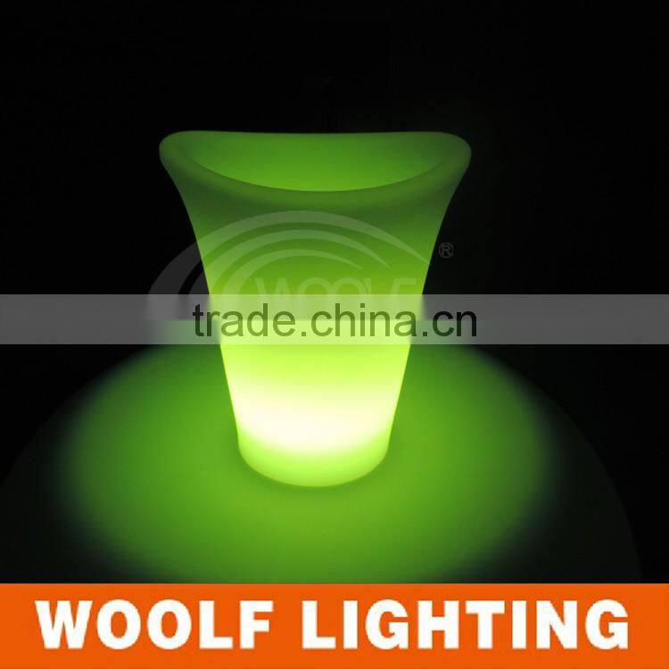 plastic illuminated led garden flower pot lamp light pot outdoor